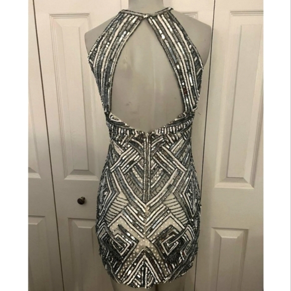 Parker Sequined Halter Top Mini Dress - Picture 2 of 15